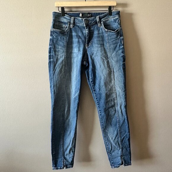 Women's 10 Kut from the Kloth Ankle Skinny Stretch Distressed Zipper Fly - Picture 2 of 8